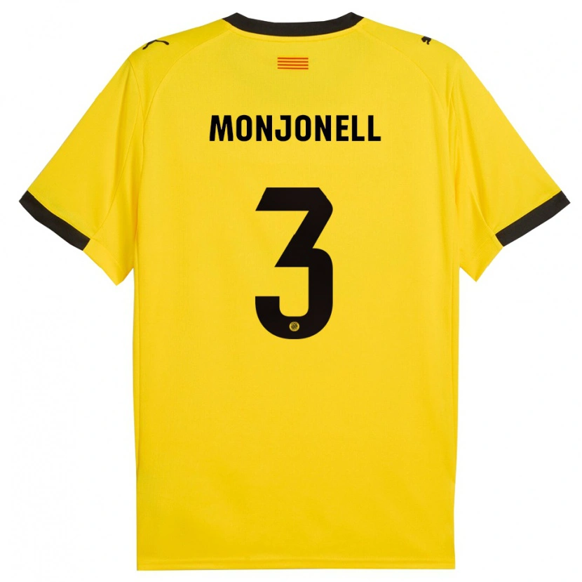 Danxen Damen Eric Monjonell #3 Gelb Schwarz Auswärtstrikot Trikot 2025/26 T-Shirt Schweiz