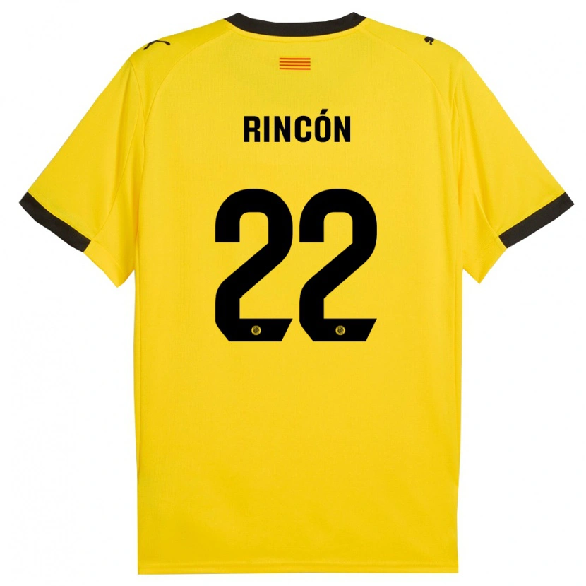 Danxen Damen Hugo Rincón #22 Gelb Schwarz Auswärtstrikot Trikot 2025/26 T-Shirt Schweiz