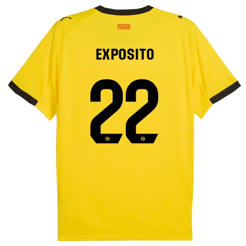 Danxen Damen Samu Expósito #22 Gelb Schwarz Auswärtstrikot Trikot 2025/26 T-Shirt Schweiz