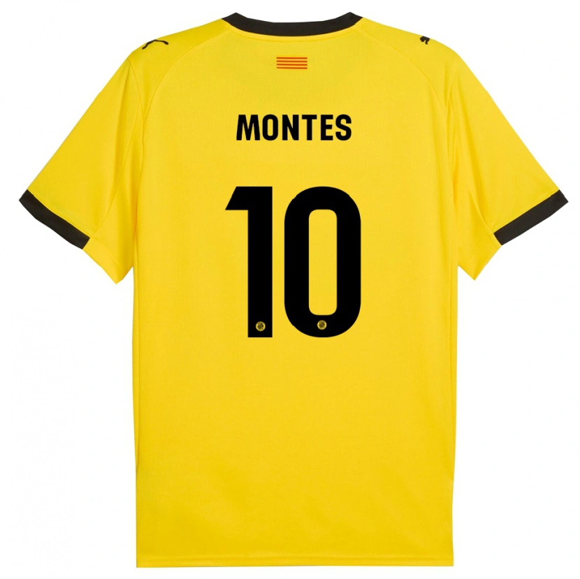 Danxen Damen Luis Montes #10 Gelb Schwarz Auswärtstrikot Trikot 2025/26 T-Shirt Schweiz