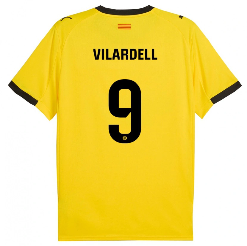 Danxen Damen Júlia Vilardell #9 Gelb Schwarz Auswärtstrikot Trikot 2025/26 T-Shirt Schweiz