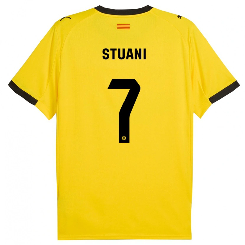 Danxen Damen Cristhian Stuani #7 Gelb Schwarz Auswärtstrikot Trikot 2025/26 T-Shirt Schweiz