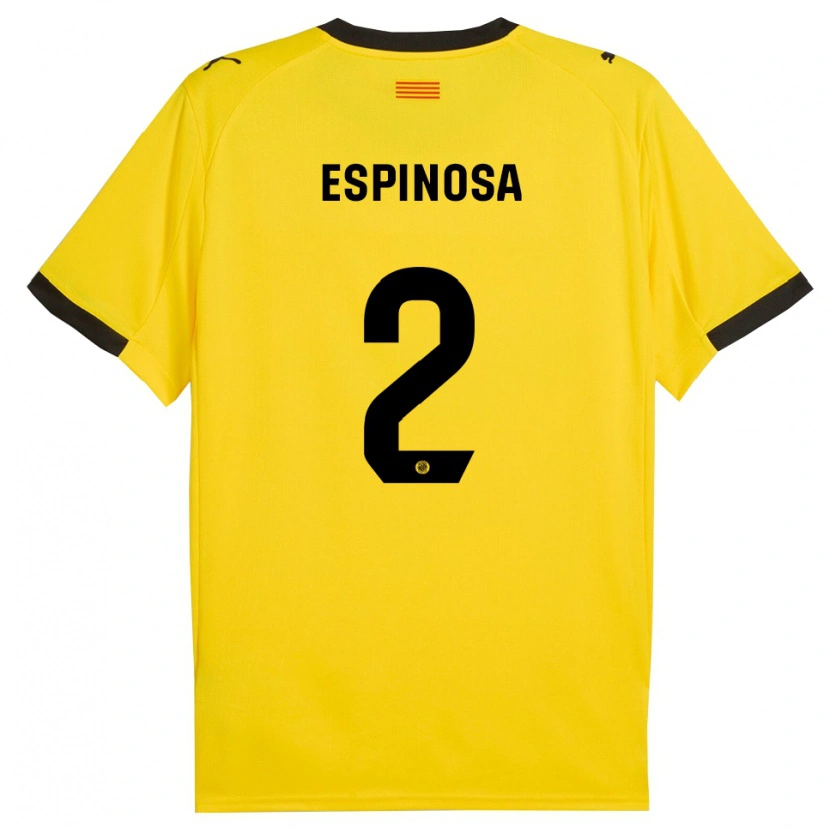 Danxen Damen Bernardo Espinosa #2 Gelb Schwarz Auswärtstrikot Trikot 2025/26 T-Shirt Schweiz