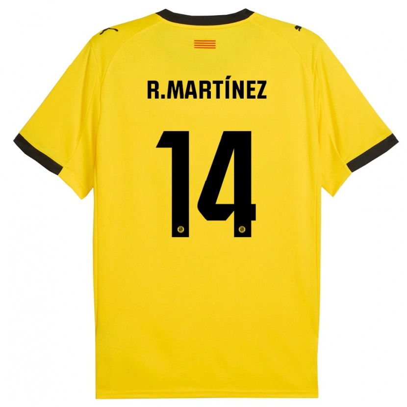 Danxen Damen Raúl Martínez #14 Gelb Schwarz Auswärtstrikot Trikot 2025/26 T-Shirt Schweiz