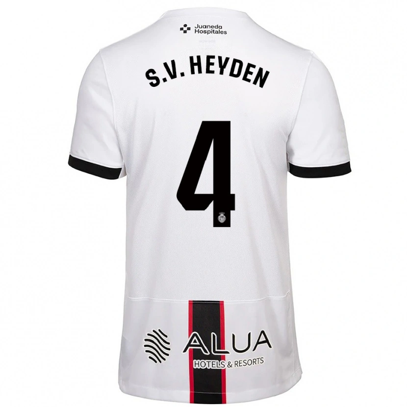 Danxen Damen Siebe Van Der Heyden #4 Weiß Schwarz Auswärtstrikot Trikot 2025/26 T-Shirt Schweiz