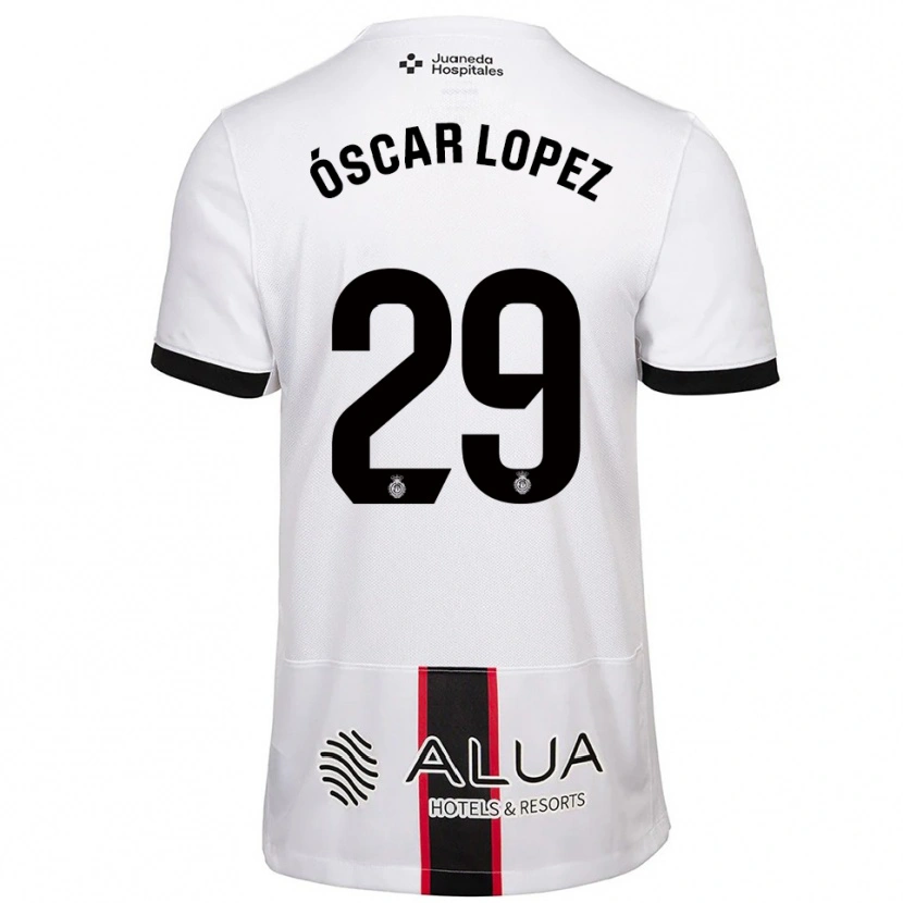 Danxen Damen Óscar López #29 Weiß Schwarz Auswärtstrikot Trikot 2025/26 T-Shirt Schweiz