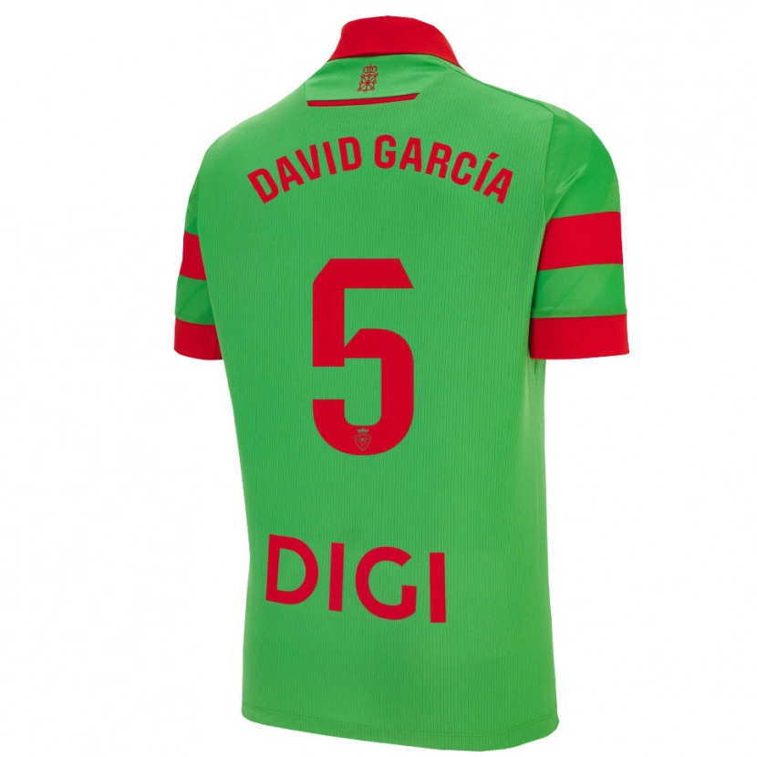 Danxen Damen David García #5 Grün Rot Auswärtstrikot Trikot 2025/26 T-Shirt Schweiz