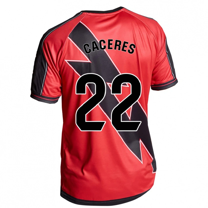 Danxen Damen Daniel Cáceres #22 Rot Schwarz Auswärtstrikot Trikot 2025/26 T-Shirt Schweiz