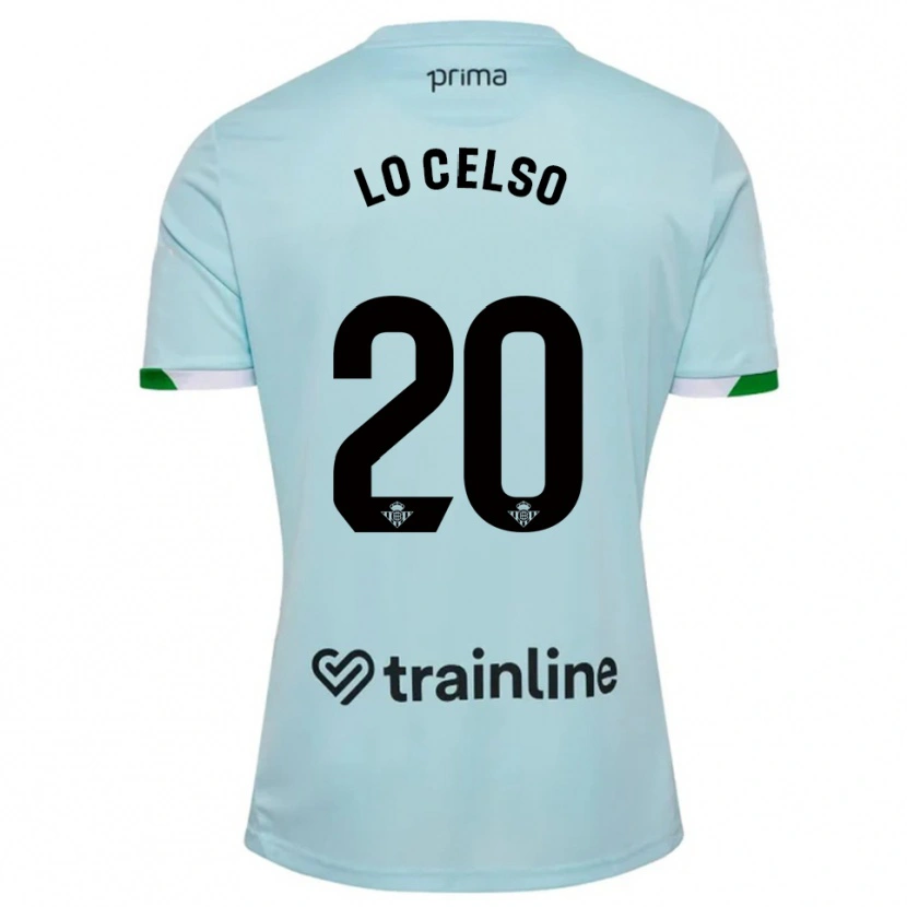 Danxen Damen Giovani Lo Celso #20 Himmelblau Grün Auswärtstrikot Trikot 2025/26 T-Shirt Schweiz