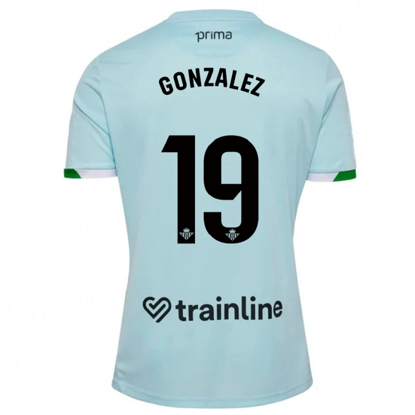 Danxen Damen Juan González #19 Himmelblau Grün Auswärtstrikot Trikot 2025/26 T-Shirt Schweiz