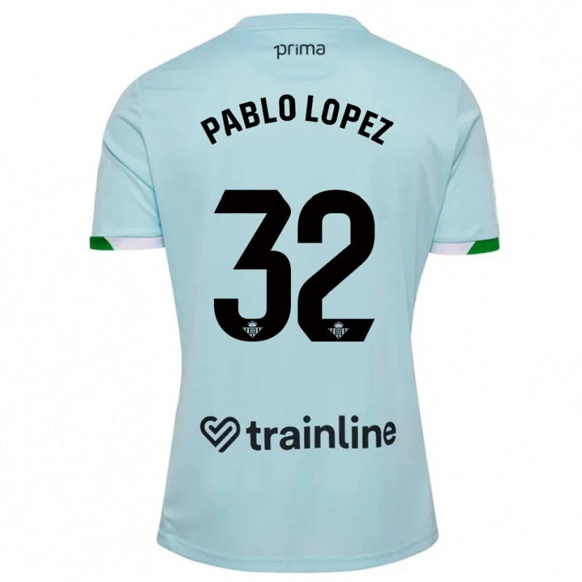 Danxen Damen Pablo López #32 Himmelblau Grün Auswärtstrikot Trikot 2025/26 T-Shirt Schweiz