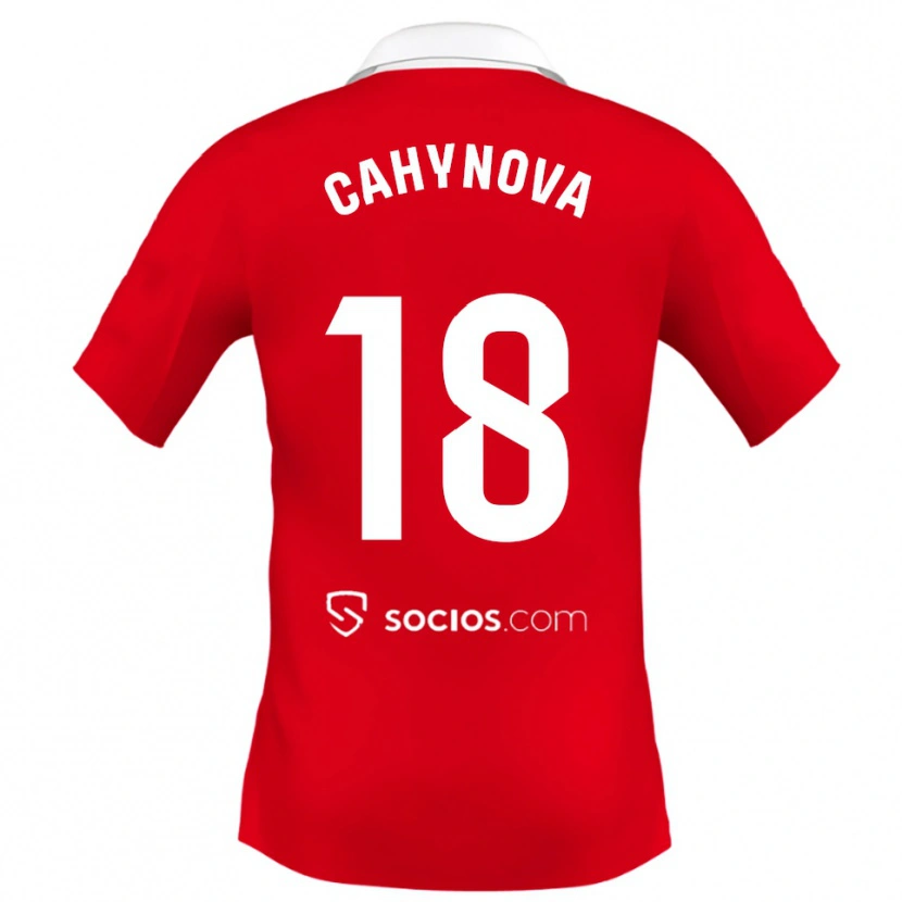Danxen Damen Klara Cahynova #18 Rot Weiß Grau Auswärtstrikot Trikot 2025/26 T-Shirt Schweiz