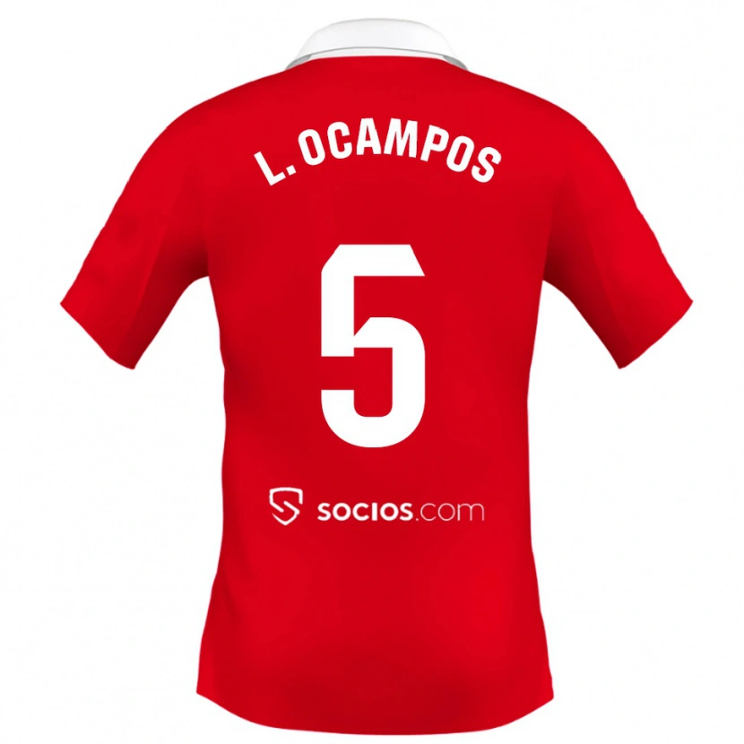 Danxen Damen Lucas Ocampos #5 Rot Weiß Grau Auswärtstrikot Trikot 2025/26 T-Shirt Schweiz
