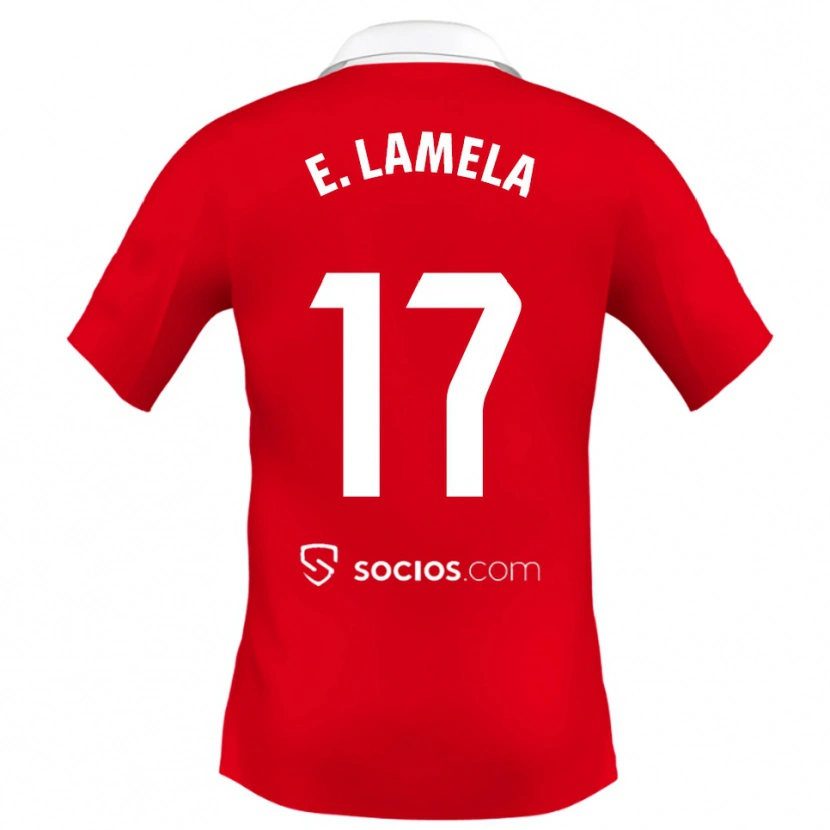 Danxen Damen Erik Lamela #17 Rot Weiß Grau Auswärtstrikot Trikot 2025/26 T-Shirt Schweiz