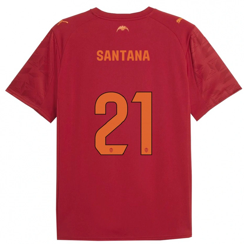 Danxen Damen Ismael Santana #21 Rot Orange Auswärtstrikot Trikot 2025/26 T-Shirt Schweiz