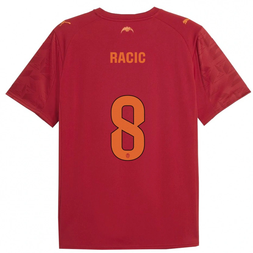 Danxen Damen Uros Racic #8 Rot Orange Auswärtstrikot Trikot 2025/26 T-Shirt Schweiz