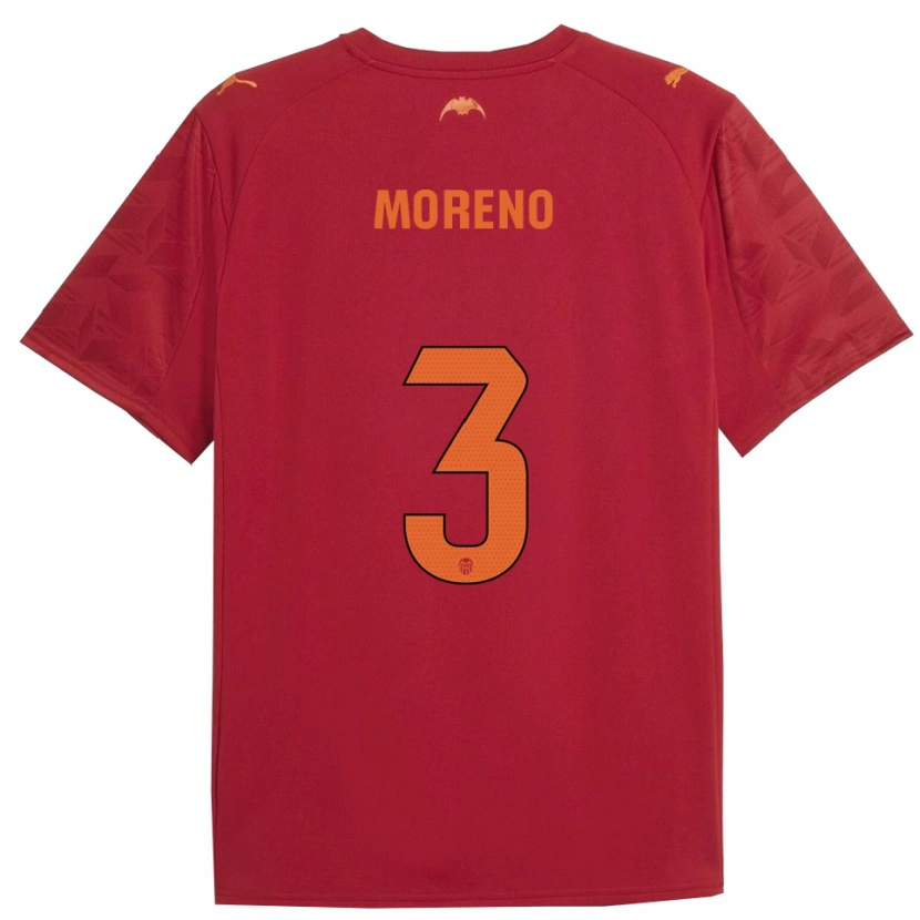 Danxen Damen Diego Moreno #3 Rot Orange Auswärtstrikot Trikot 2025/26 T-Shirt Schweiz
