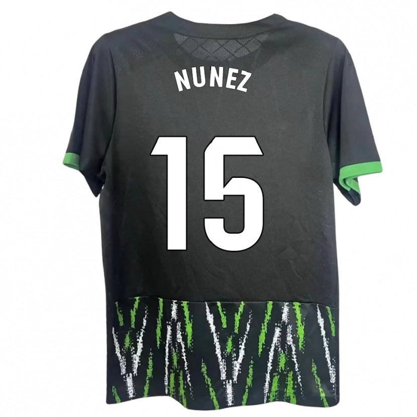 Danxen Damen Álvaro Núñez #15 Schwarz Grün Auswärtstrikot Trikot 2025/26 T-Shirt Schweiz