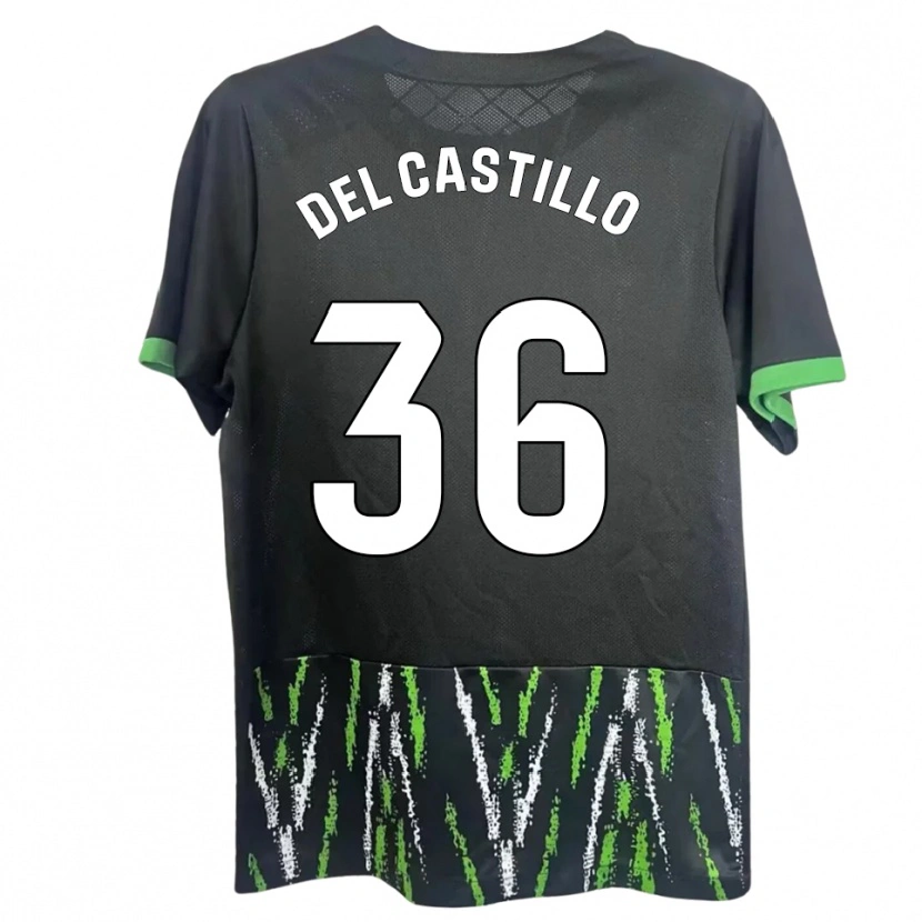 Danxen Damen Gonzalo Del Castillo #36 Schwarz Grün Auswärtstrikot Trikot 2025/26 T-Shirt Schweiz