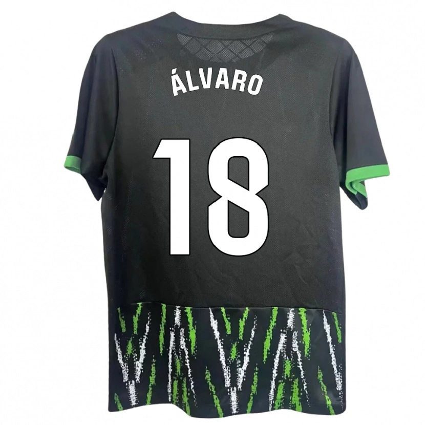 Danxen Damen Álvaro Rodríguez #18 Schwarz Grün Auswärtstrikot Trikot 2025/26 T-Shirt Schweiz