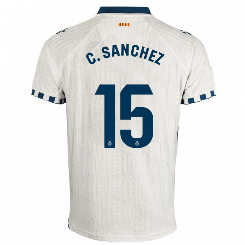 Danxen Damen Carlos Sánchez #15 Weiß Blau Auswärtstrikot Trikot 2025/26 T-Shirt Schweiz
