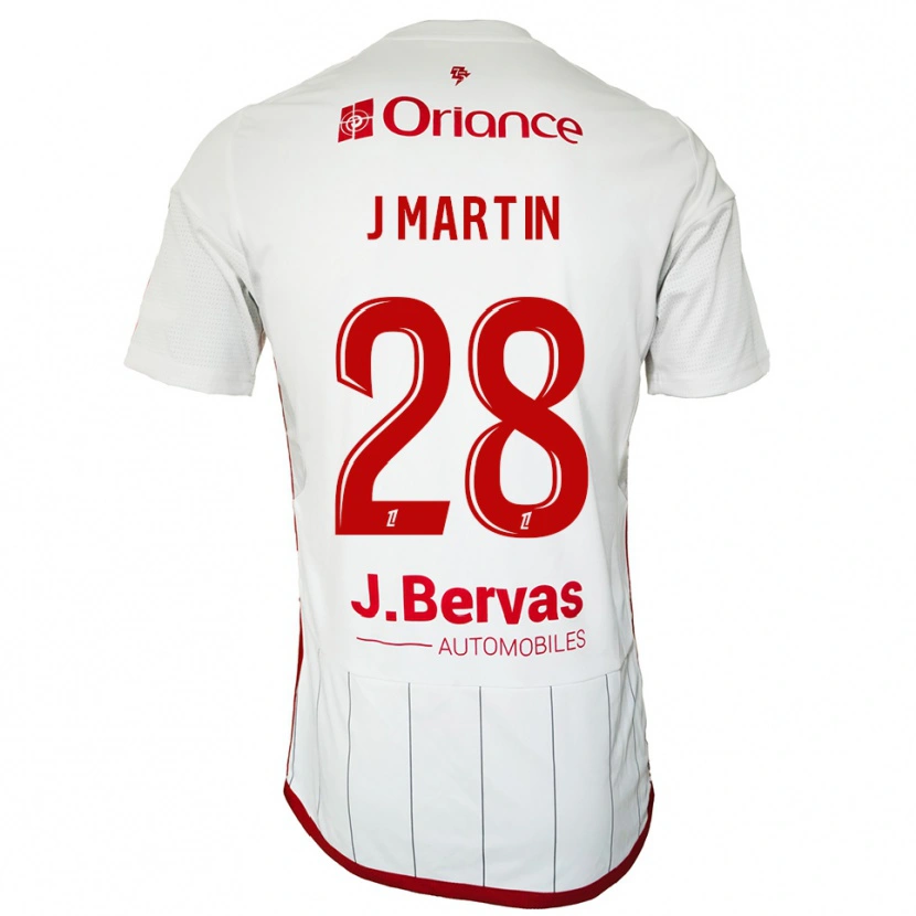 Danxen Damen Jonas Martin #28 Weiß Rot Auswärtstrikot Trikot 2025/26 T-Shirt Schweiz