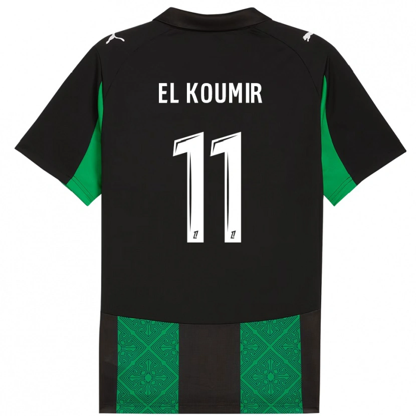 Danxen Damen Kaîna El Koumir #11 Schwarz Grün Auswärtstrikot Trikot 2025/26 T-Shirt Schweiz