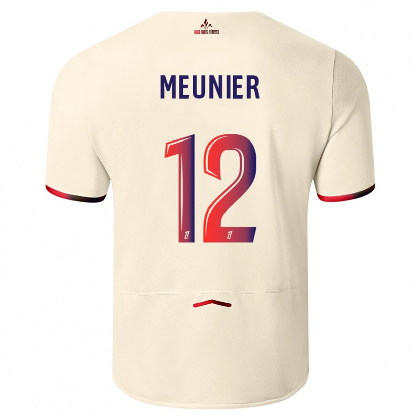 Danxen Damen Thomas Meunier #12 Cremeweiß Rot Auswärtstrikot Trikot 2025/26 T-Shirt Schweiz