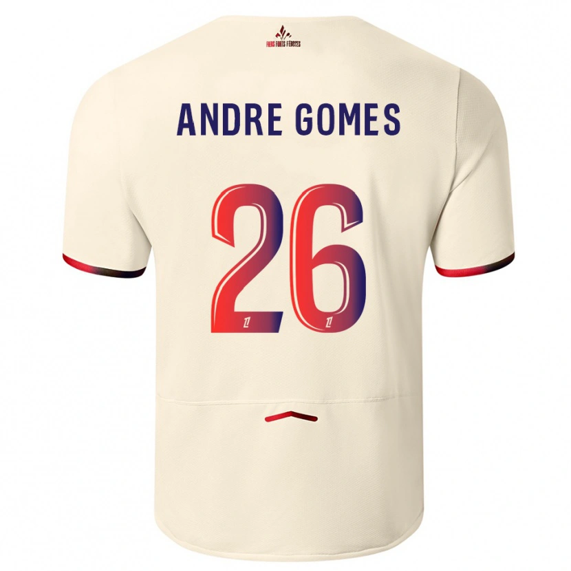 Danxen Damen André Gomes #26 Cremeweiß Rot Auswärtstrikot Trikot 2025/26 T-Shirt Schweiz