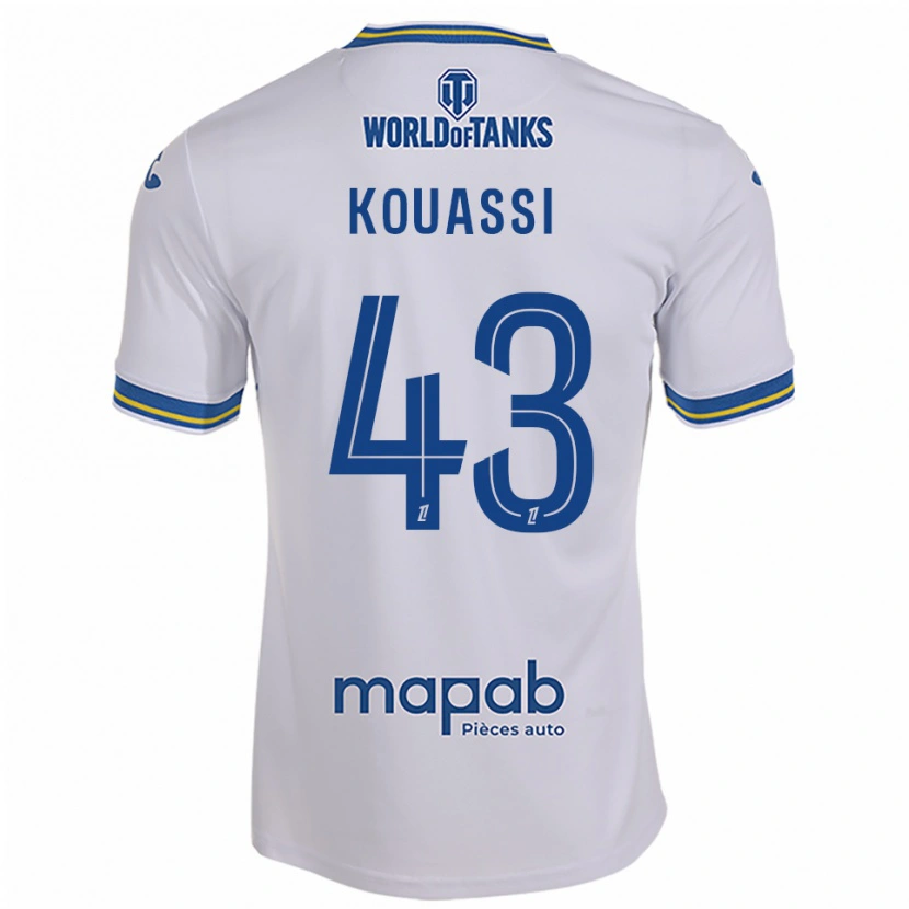 Danxen Damen Arsène Kouassi #43 Weiß Himmelblau Auswärtstrikot Trikot 2025/26 T-Shirt Schweiz