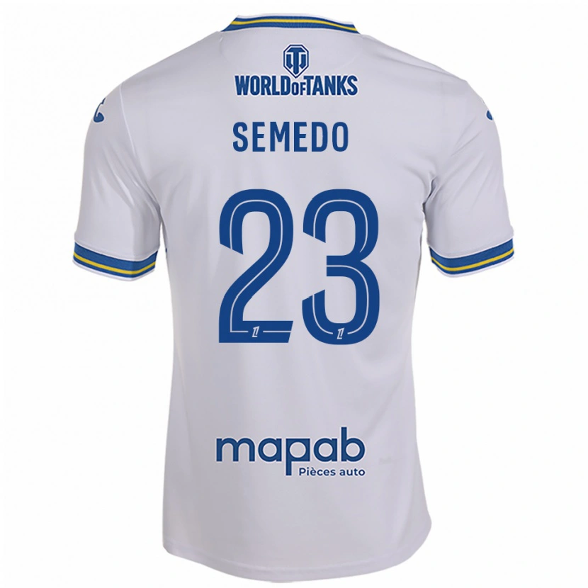 Danxen Damen Daniel Semedo #23 Weiß Himmelblau Auswärtstrikot Trikot 2025/26 T-Shirt Schweiz
