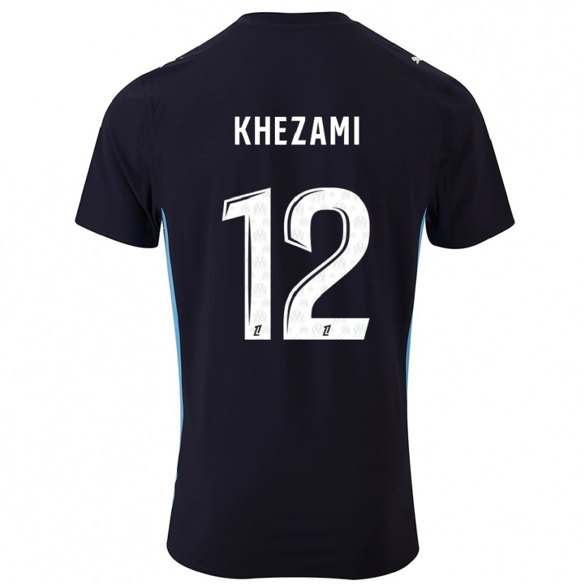 Danxen Damen Roselène Khezami #12 Schwarz Himmelblau Auswärtstrikot Trikot 2025/26 T-Shirt Schweiz