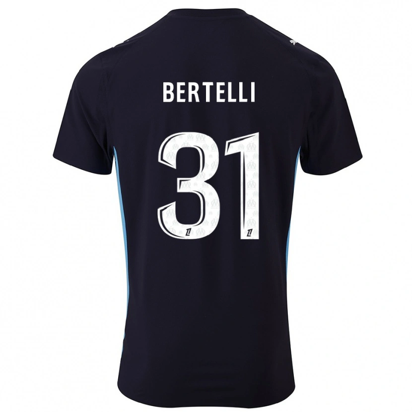 Danxen Damen Ugo Bertelli #31 Schwarz Himmelblau Auswärtstrikot Trikot 2025/26 T-Shirt Schweiz