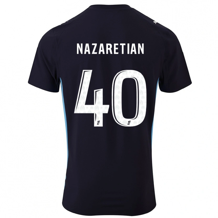 Danxen Damen Manuel Nazaretian #40 Schwarz Himmelblau Auswärtstrikot Trikot 2025/26 T-Shirt Schweiz
