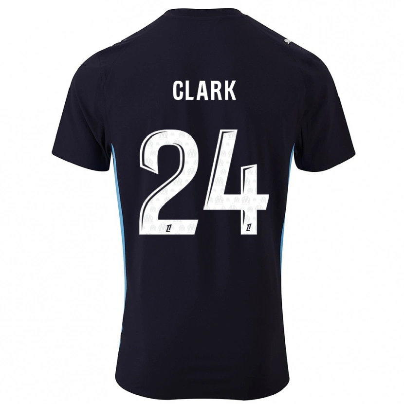 Danxen Damen Ashley Clark #24 Schwarz Himmelblau Auswärtstrikot Trikot 2025/26 T-Shirt Schweiz