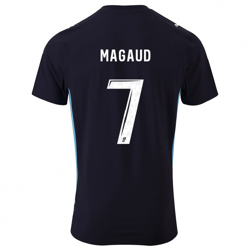 Danxen Damen Kyle Magaud #7 Schwarz Himmelblau Auswärtstrikot Trikot 2025/26 T-Shirt Schweiz