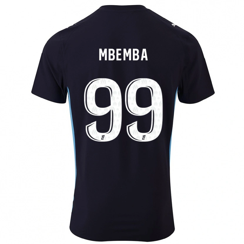 Danxen Damen Chancel Mbemba #99 Schwarz Himmelblau Auswärtstrikot Trikot 2025/26 T-Shirt Schweiz