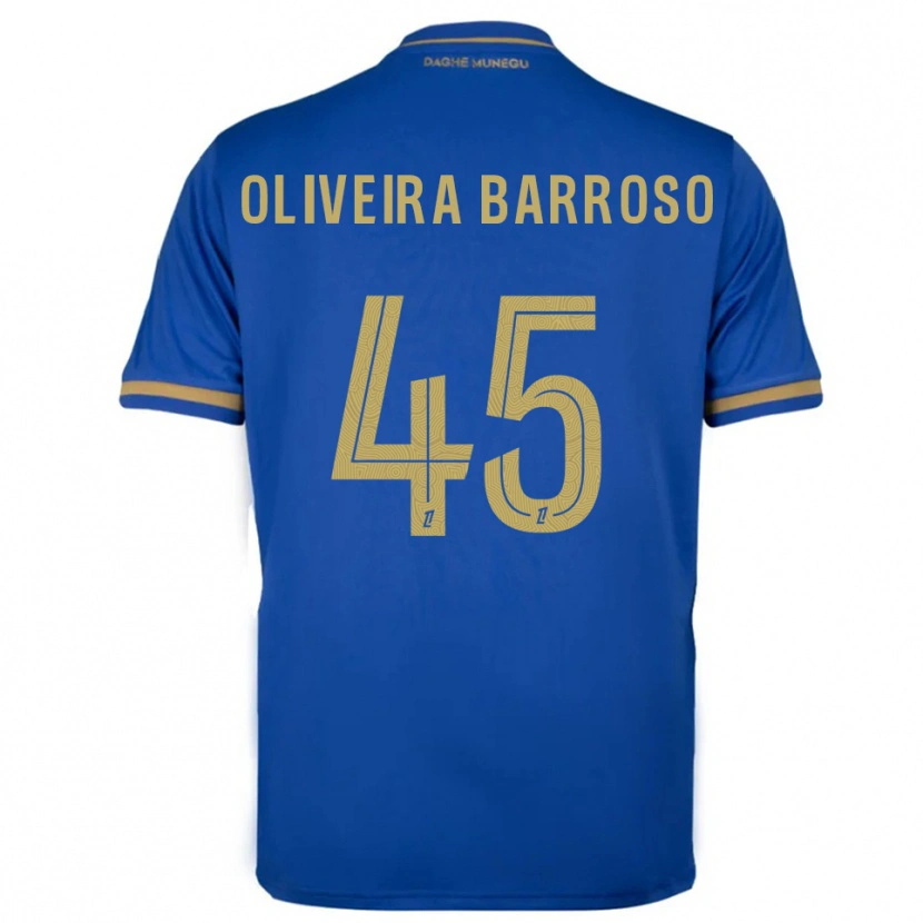 Danxen Damen Mickael Oliveira Barroso #45 Blau Gold Auswärtstrikot Trikot 2025/26 T-Shirt Schweiz