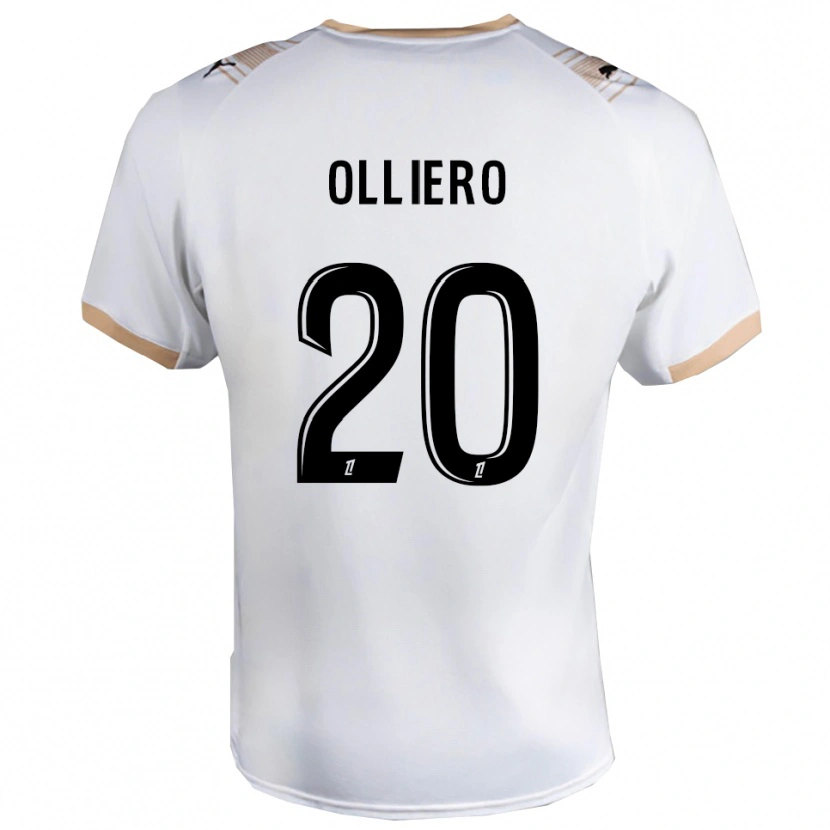 Danxen Damen Alexandre Olliero #20 Weiß Schwarz Auswärtstrikot Trikot 2025/26 T-Shirt Schweiz