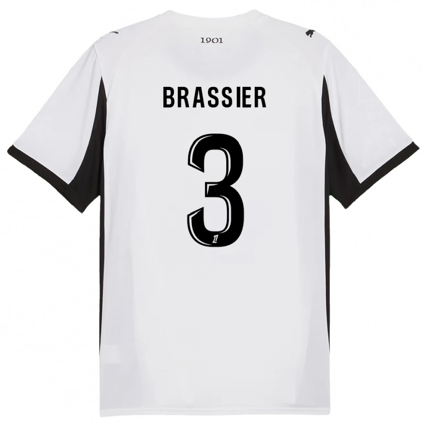 Danxen Damen Lilian Brassier #3 Weiß Schwarz Auswärtstrikot Trikot 2025/26 T-Shirt Schweiz