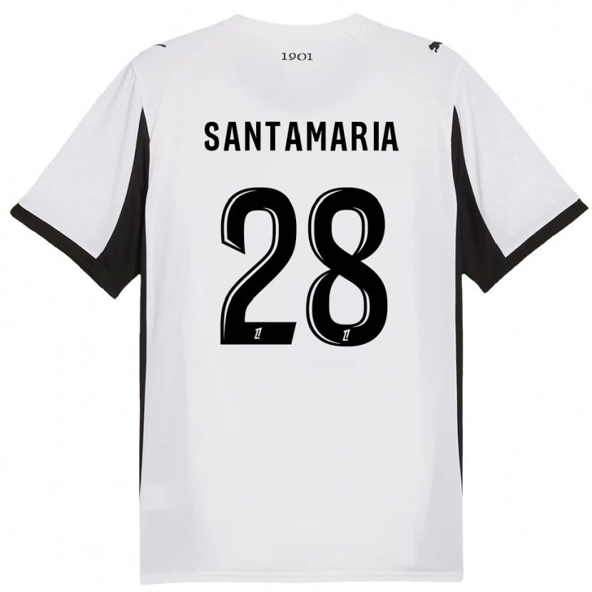 Danxen Damen Baptiste Santamaria #28 Weiß Schwarz Auswärtstrikot Trikot 2025/26 T-Shirt Schweiz