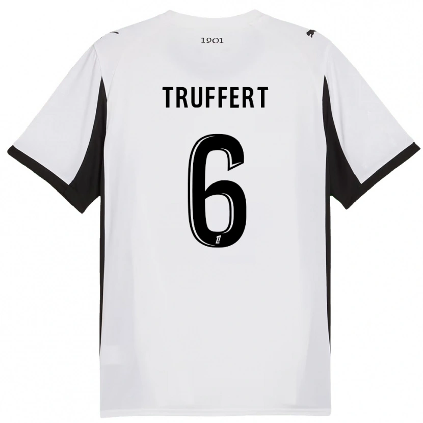 Danxen Damen Florian Truffert #6 Weiß Schwarz Auswärtstrikot Trikot 2025/26 T-Shirt Schweiz