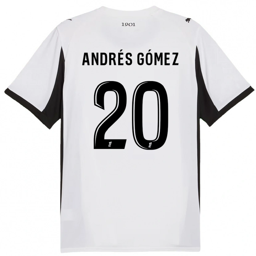 Danxen Damen Carlos Andrés Gómez #20 Weiß Schwarz Auswärtstrikot Trikot 2025/26 T-Shirt Schweiz