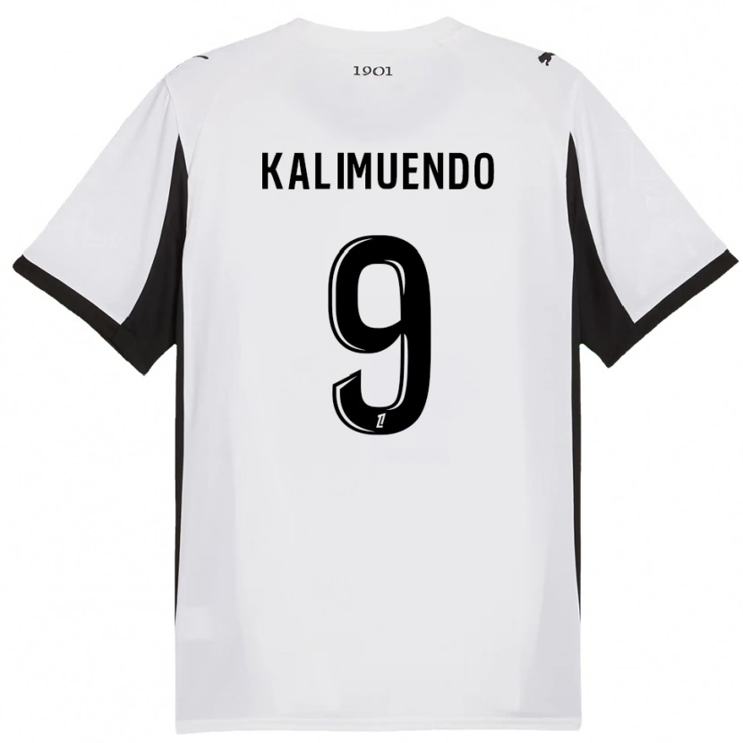 Danxen Damen Arnaud Kalimuendo #9 Weiß Schwarz Auswärtstrikot Trikot 2025/26 T-Shirt Schweiz