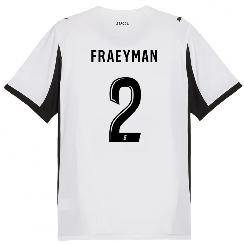 Danxen Damen Dorian Fraeyman #2 Weiß Schwarz Auswärtstrikot Trikot 2025/26 T-Shirt Schweiz