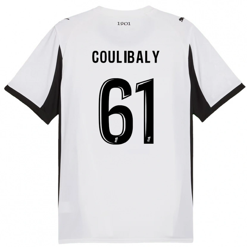 Danxen Damen Joël-Emmanuel Coulibaly #61 Weiß Schwarz Auswärtstrikot Trikot 2025/26 T-Shirt Schweiz