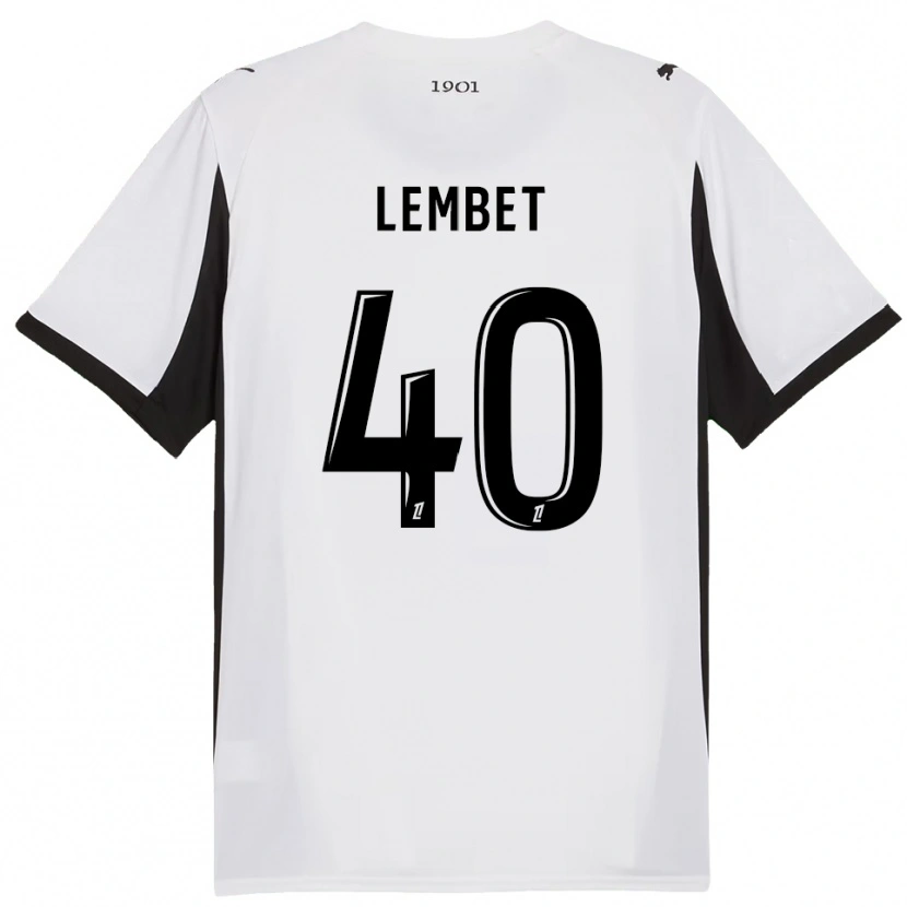 Danxen Damen Geoffrey Lembet #40 Weiß Schwarz Auswärtstrikot Trikot 2025/26 T-Shirt Schweiz