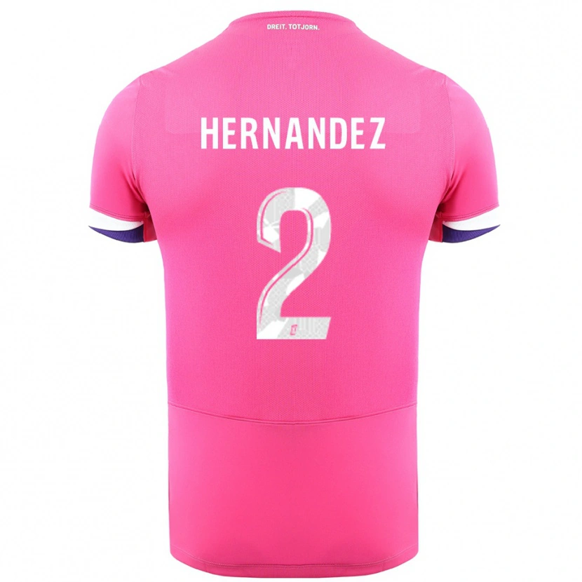 Danxen Damen Lucie Hernandez #2 Rosa Weiß Auswärtstrikot Trikot 2025/26 T-Shirt Schweiz