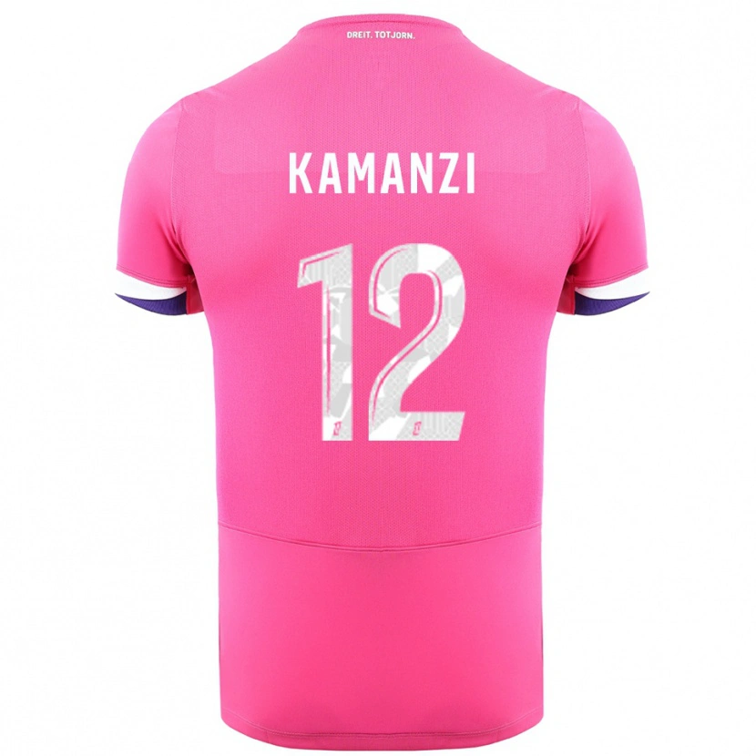 Danxen Damen Warren Kamanzi #12 Rosa Weiß Auswärtstrikot Trikot 2025/26 T-Shirt Schweiz