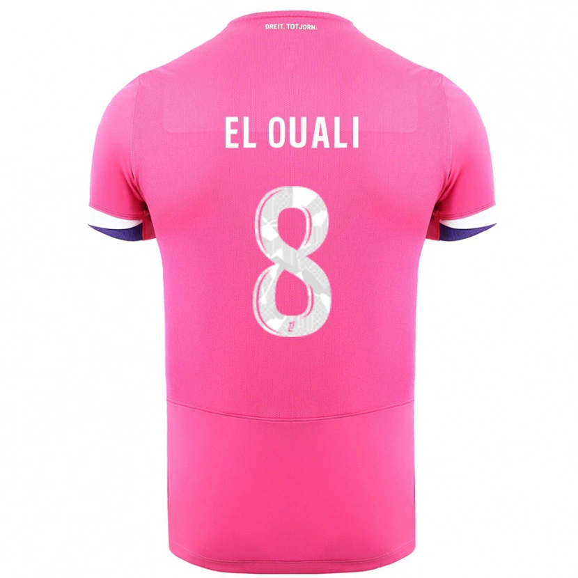 Danxen Damen Adam El Ouali #8 Rosa Weiß Auswärtstrikot Trikot 2025/26 T-Shirt Schweiz